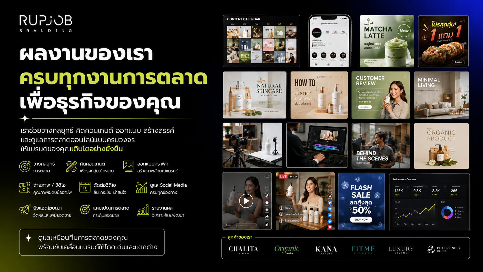 Real client design portfolio collage